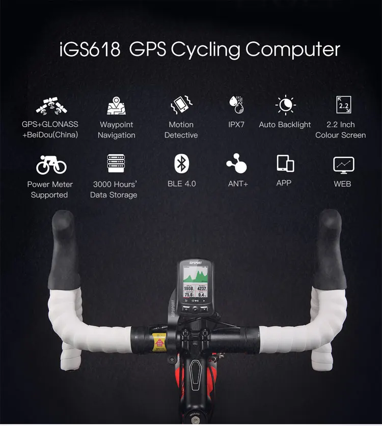 Все Велоспорт компьютер Спидометр оборудования gps IGS618 Igs10 IGS50E IGS20E MTB дорожный