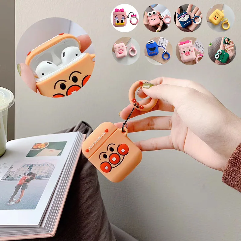 3D мультфильм милые животные силиконовые наушники аксессуары для Apple Airpods 1 2