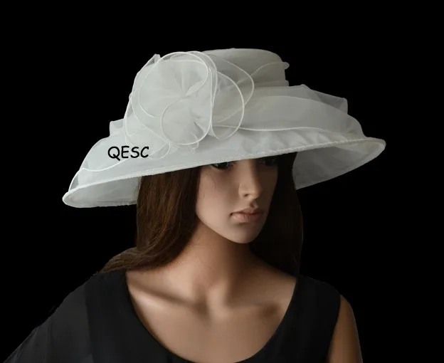 Шляпа из органзы с перьями для свадьбы гонок вечеринки церкви|hat panama|hat cutehat feather |