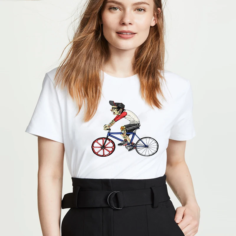 Женская футболка с коротким рукавом Good Bicycle повседневная хлопковая Футболка