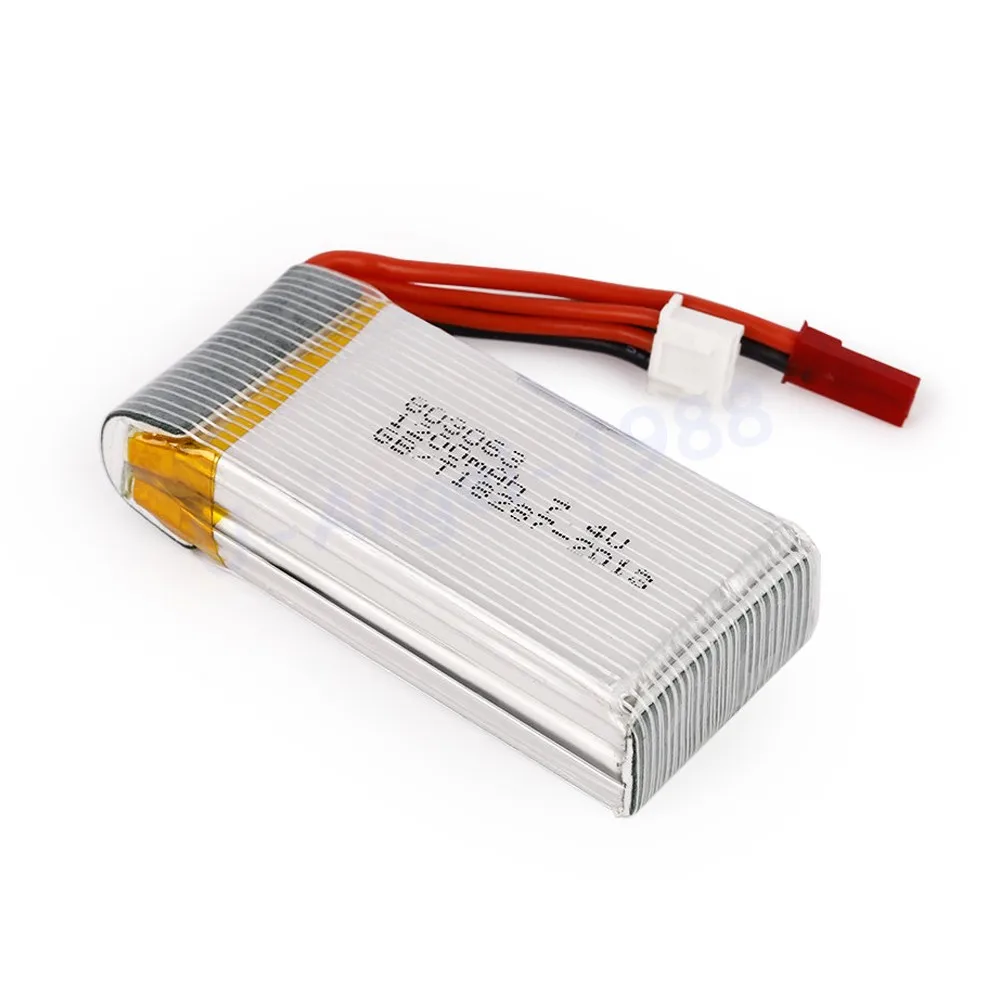 

1 шт. Литий-Полимерный Аккумулятор 7,4 в 1200 мАч 30C 803063 JST Plug Аккумулятор для квадрокоптера MJX X101/ H16