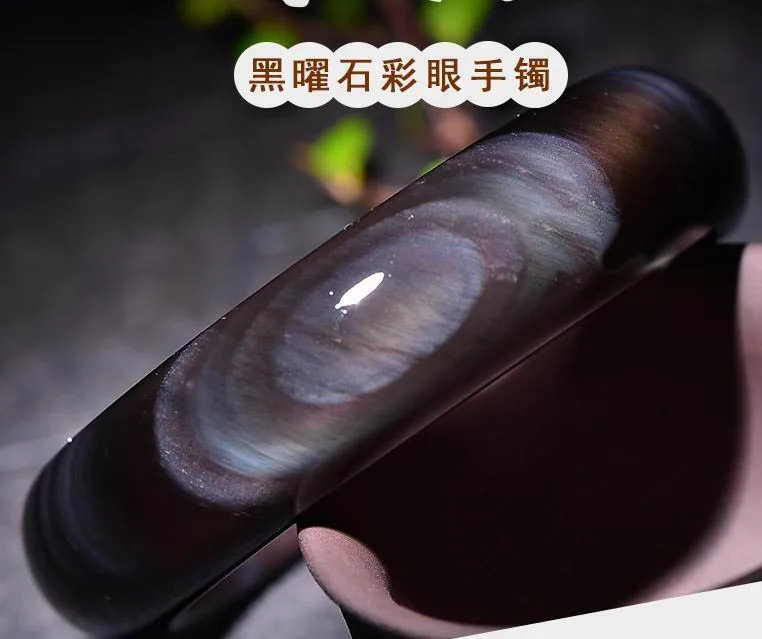 

Натуральный обсидиановый браслет, ледяной вид, женский браслет с радужными глазами, Ледяной Камень, браслет с кристаллами, бесплатная доста...