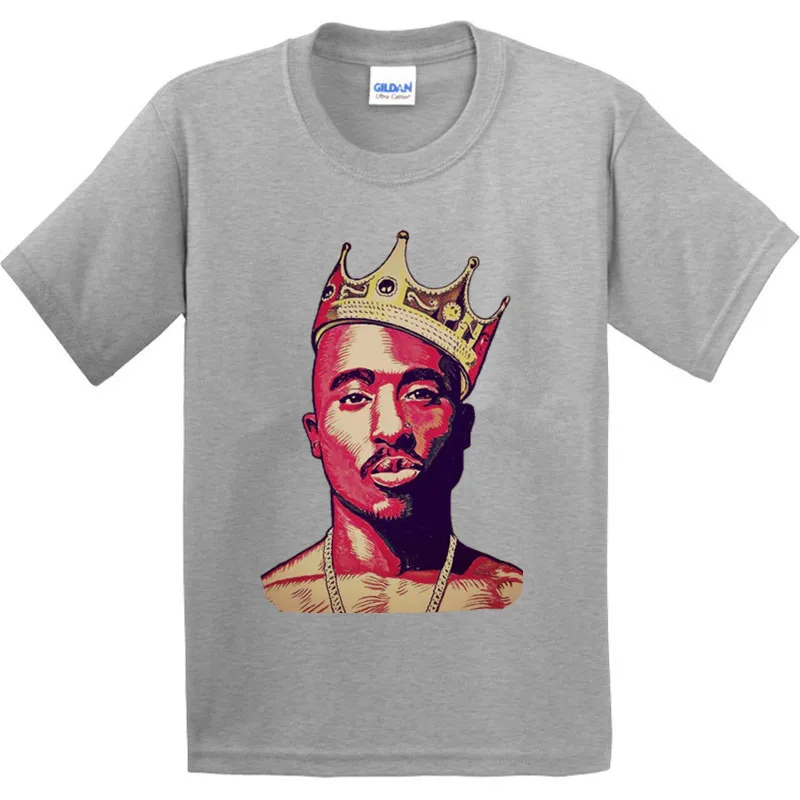 Детская футболка в стиле хип-хоп с принтом Swag King 100% хлопок для мальчиков и девочек