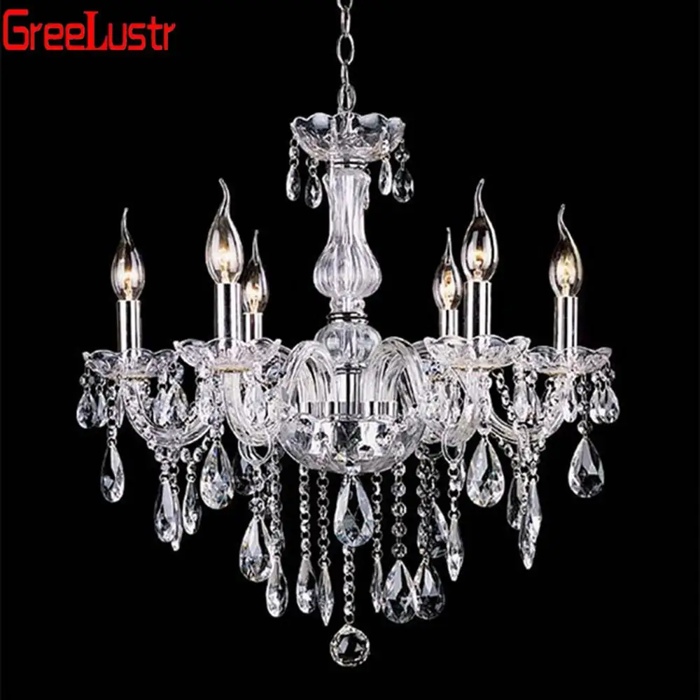 Дешевая хрустальная люстра светильник светильники из хрусталя E14 ветительные