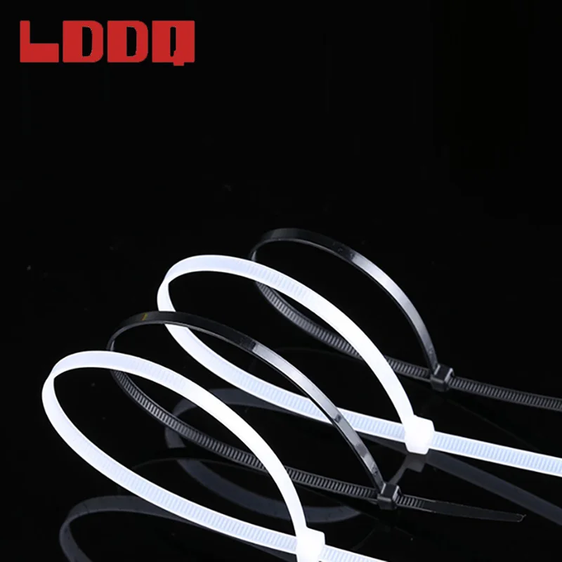LDDQ 500 шт. нейлоновые пластиковые кабельные стяжки самоблокирующиеся 3*200