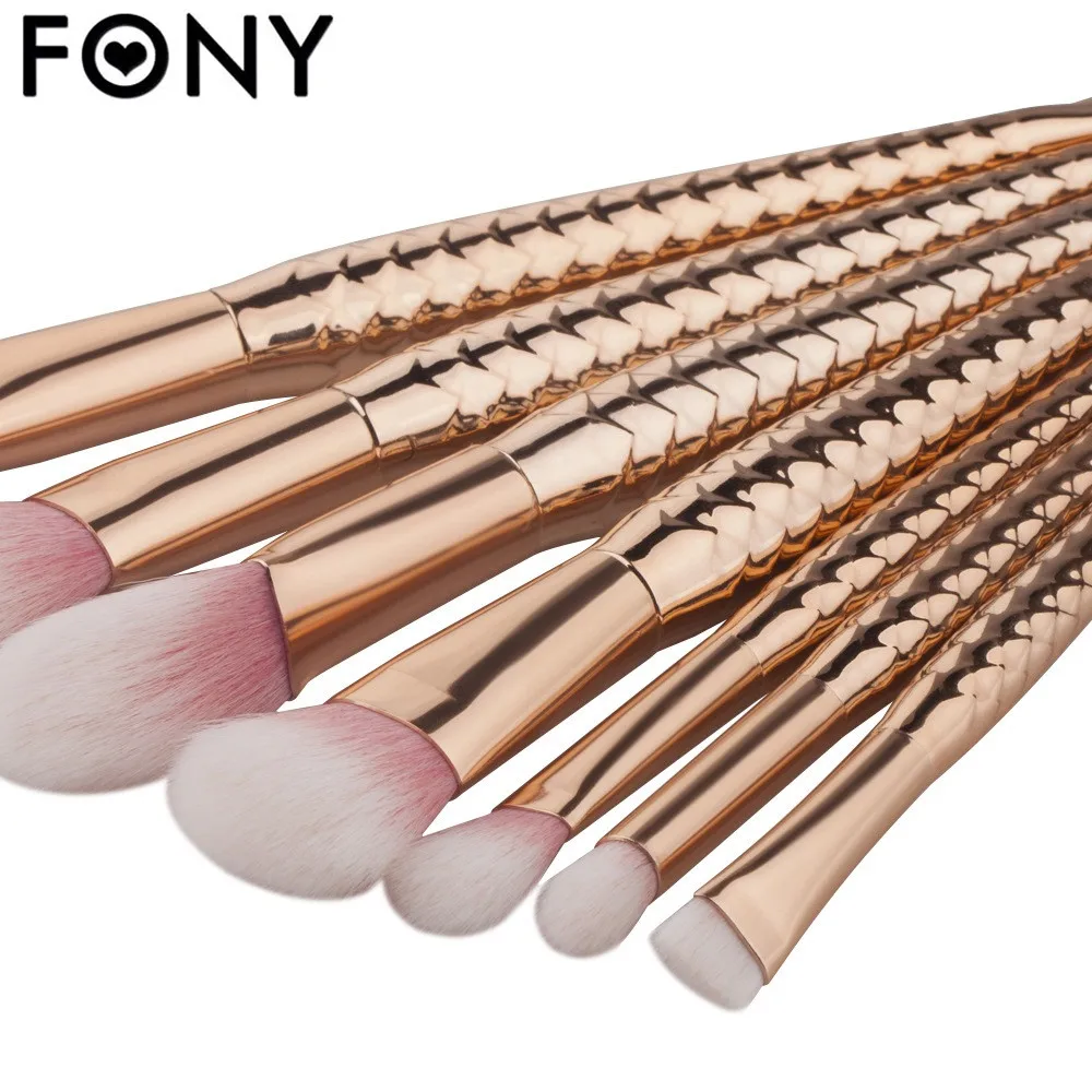 Fony Новых Мужчин 11 шт. Русалка Фонд Кисти Для Макияжа Pro Тени Век Бровей