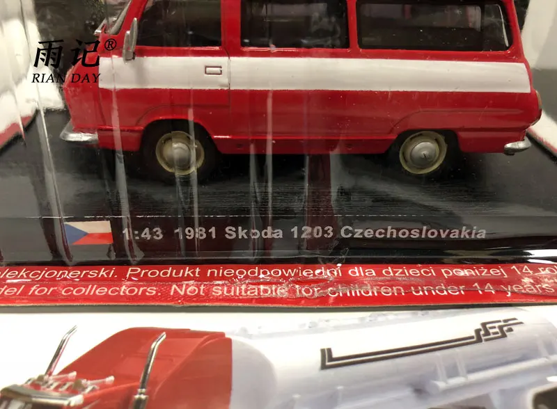 AMER 1/43 масштабная модель автомобиля, игрушки, чешский 1981 SKODA 1203, чешский пожарный двигатель, литой металлический игрушечный автомобиль, подарок/Коллекция