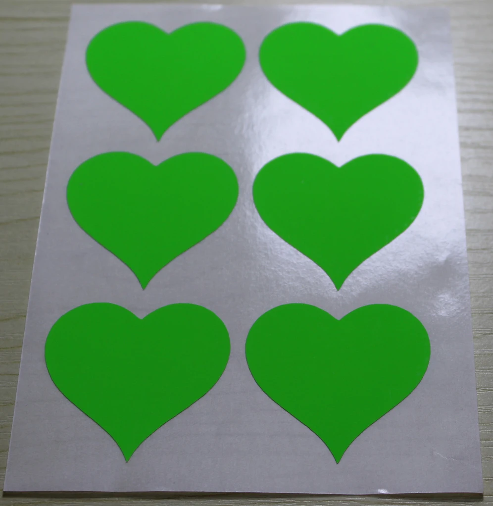 3 8 см большая неоновая зеленая наклейка в форме сердца s сердца|love heart|stickers