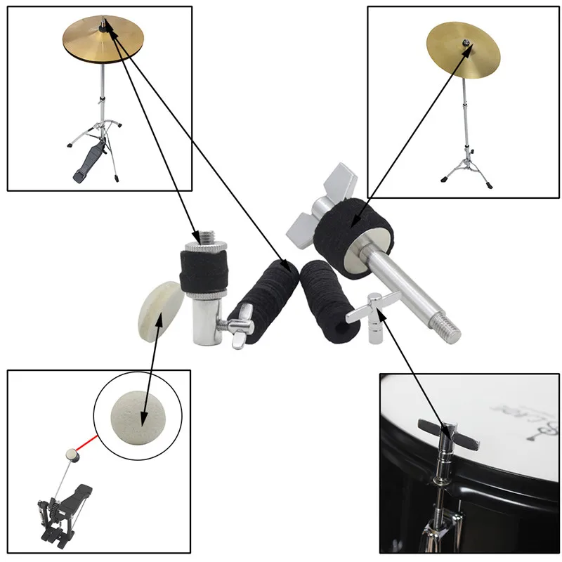 Высококачественные барабанные аксессуары Hi-hat клатч + ключ шаговый