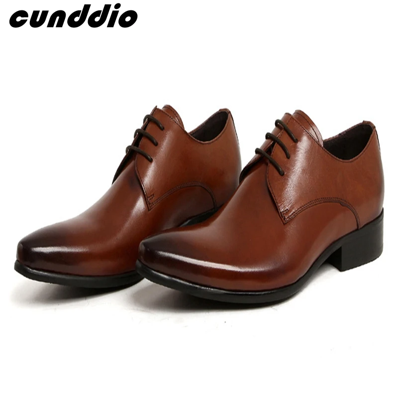 CUNDDIO Европейский Кожаные ботинки С евро стиль Чистая кожа мужская обувь Носить