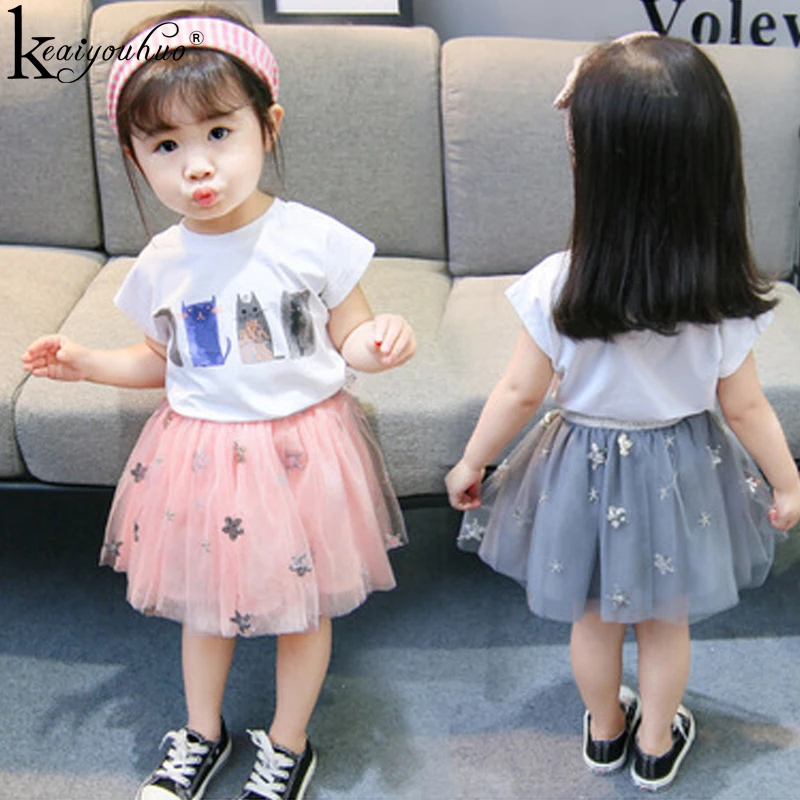 Летняя детская одежда комплекты детской одежды костюмы из 2 предметов футболка +