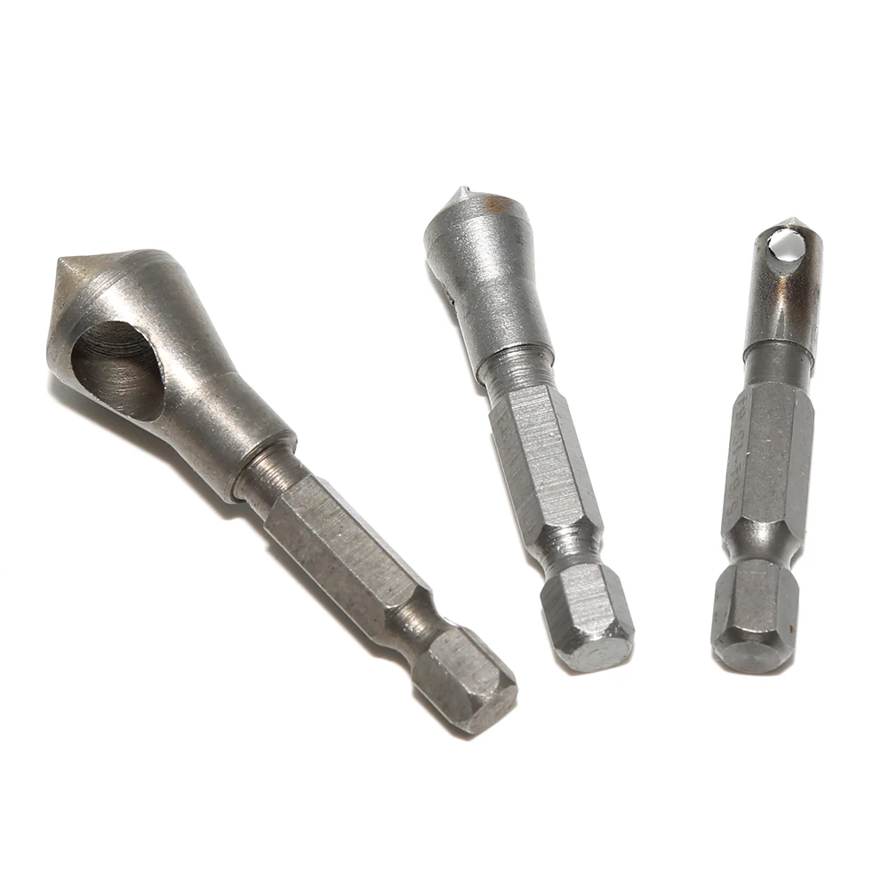 3pcs Countersink Bit Set Hex Hand Tools For Cutting Plastic Metal Wood | Инструменты