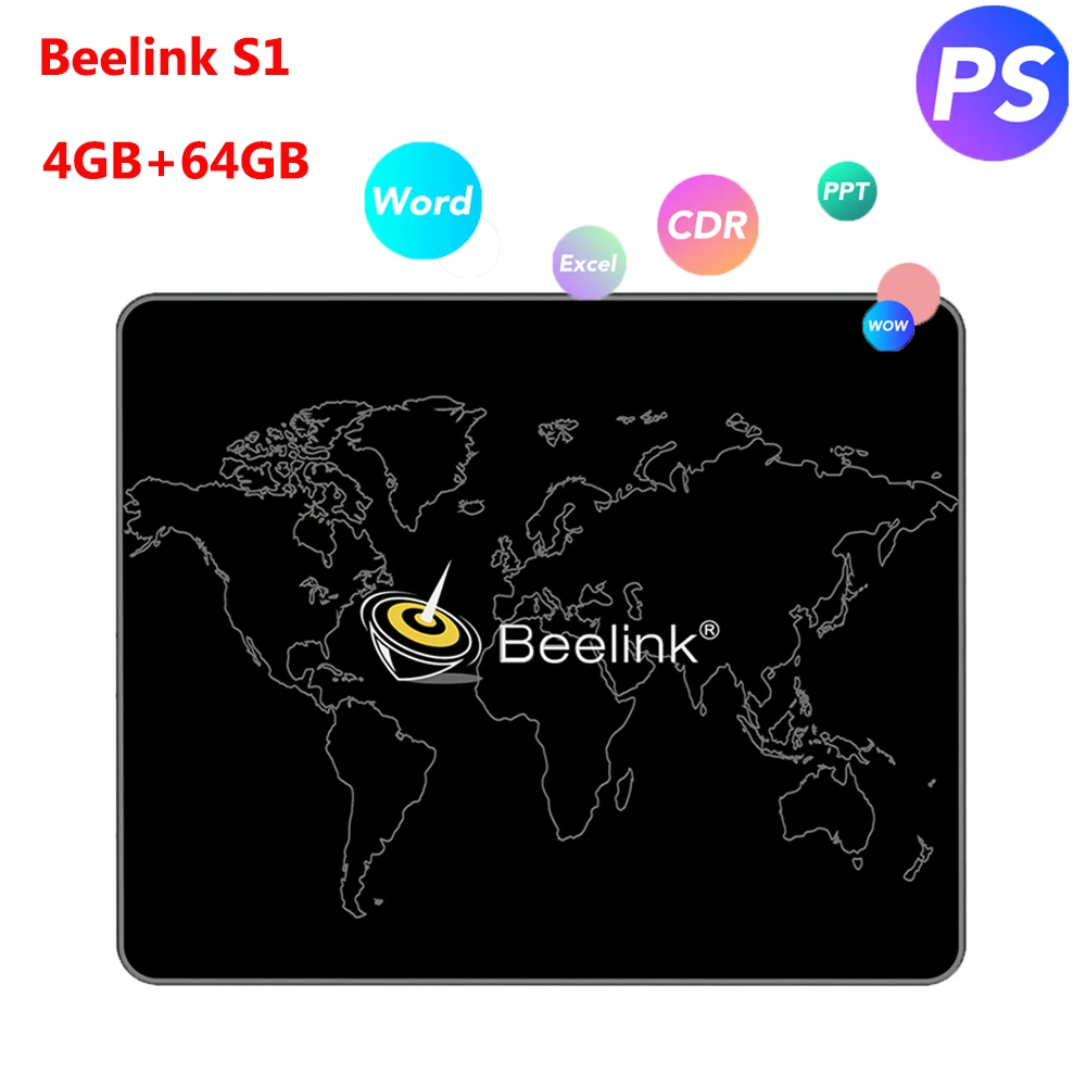 Beelink S1 Мини ПК двухдиапазонный WiFi Intel N3450 Bluetooth поддержка 4G 64G 10 Голосовое