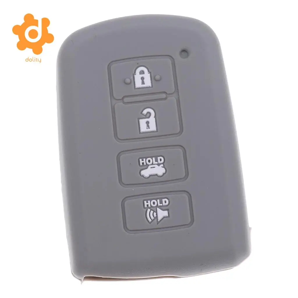2X Силиконовый чехол для автомобильного ключа Toyota RAV 4 Clear + серый|car key case cover|fob