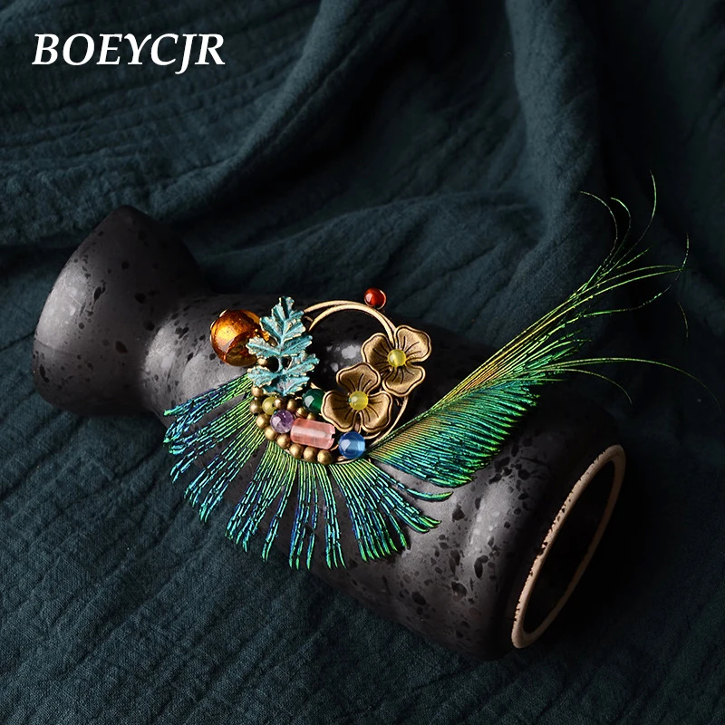BOEYCJR Этническая Элегантная Брошь булавка Винтаж Jewelry высокое качество ручной