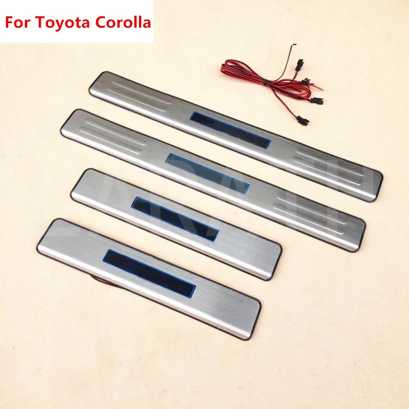 Для Toyota Corolla 2014 2015 2016 2017 Автомобильные светодиодные пороги автомобильные