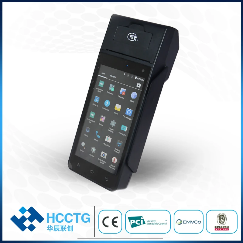 Портативная pos-машина 4G Wifi салфетки карты терминал для считывания штрихкодов с NFC HCC-Z90