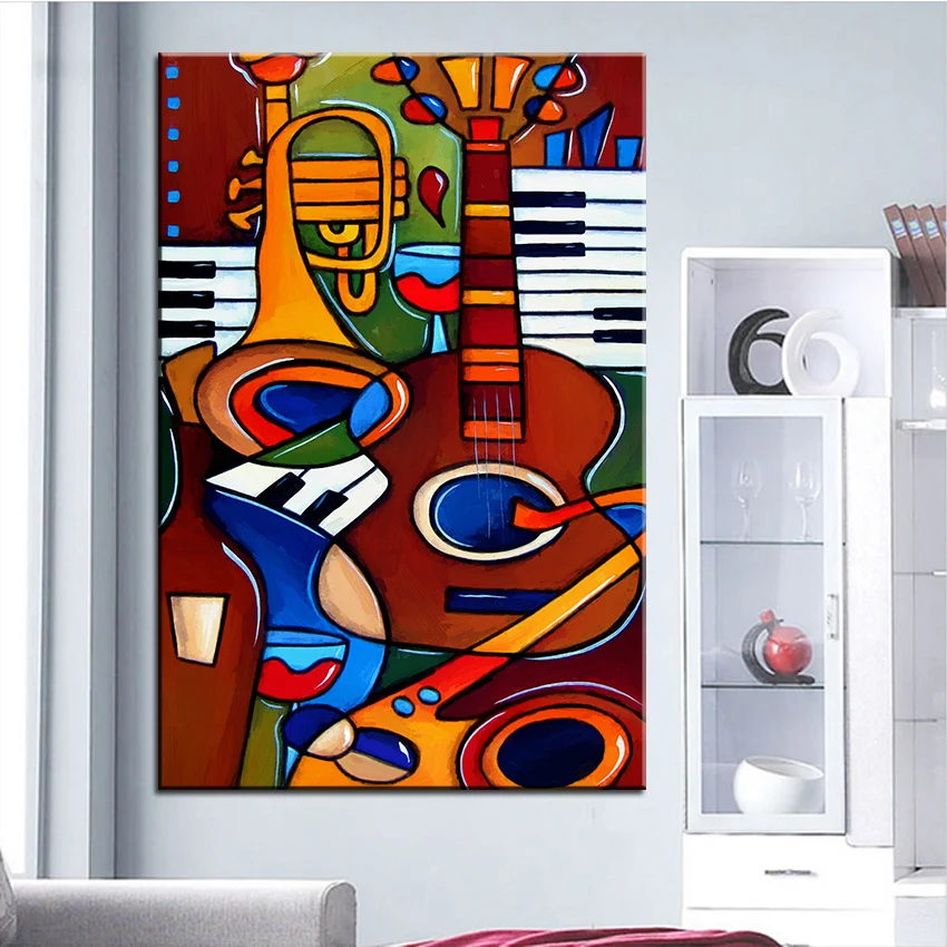 

Large size Printing Oil Painting jam session Wall painting POP Art Wall Art Picture For Living Room painting No Frame