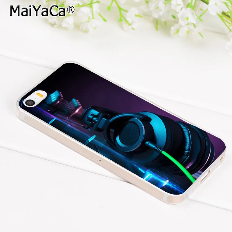 MaiYaCa dj музыка Красочный прозрачный мягкий tpu телефон аксессуары чехол для iPhone 8 7 6