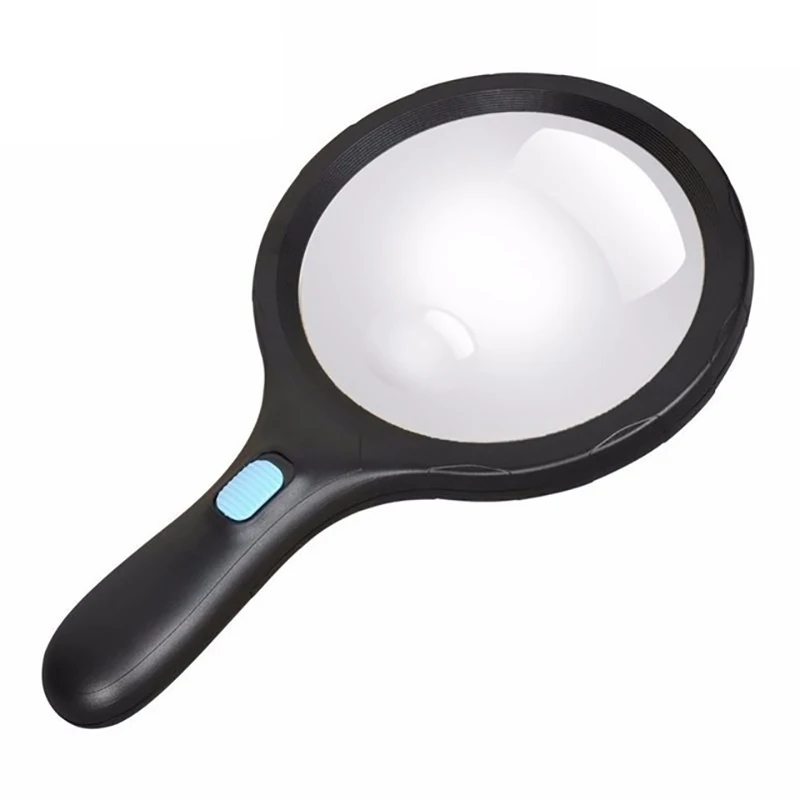 Led Scrub Нескользящая ручка расширяющееся зеркало большое Hd Чтение Лупа большой
