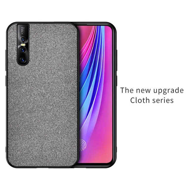 Gray Ткань крышка для Vivo V15 Pro Чехол мягкое силиконовое покрытие жесткая задняя панель из поликарбоната КРЫШКА ДЛЯ VIVO V15 S1 V15Pro Защитные Чехлы оболочки - Цвет: Gray