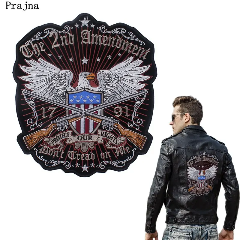 Вышитая нашивка Prajna USA Gun Eagle патчи с вышивкой наклеивающиеся на клейкой основе