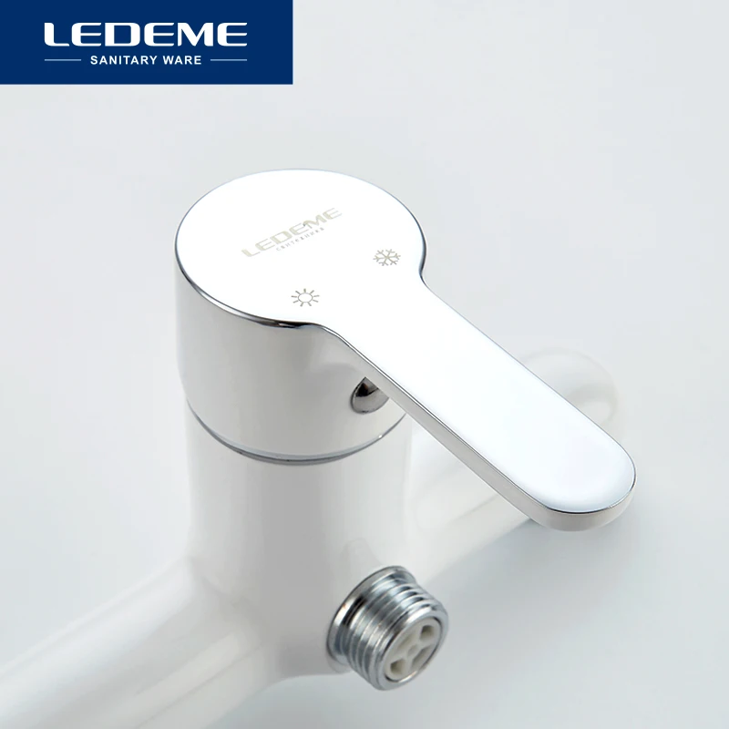 LEDEME Смеситель для душ.кабины латунь Цвет: белый L2003W|Смесители ванны| |