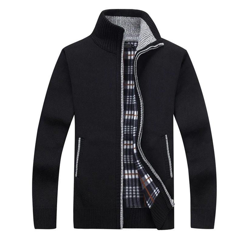 Новинка 2019 года 4XL 5XL для мужчин s флис Sweate осень зима теплый кашемировый платье