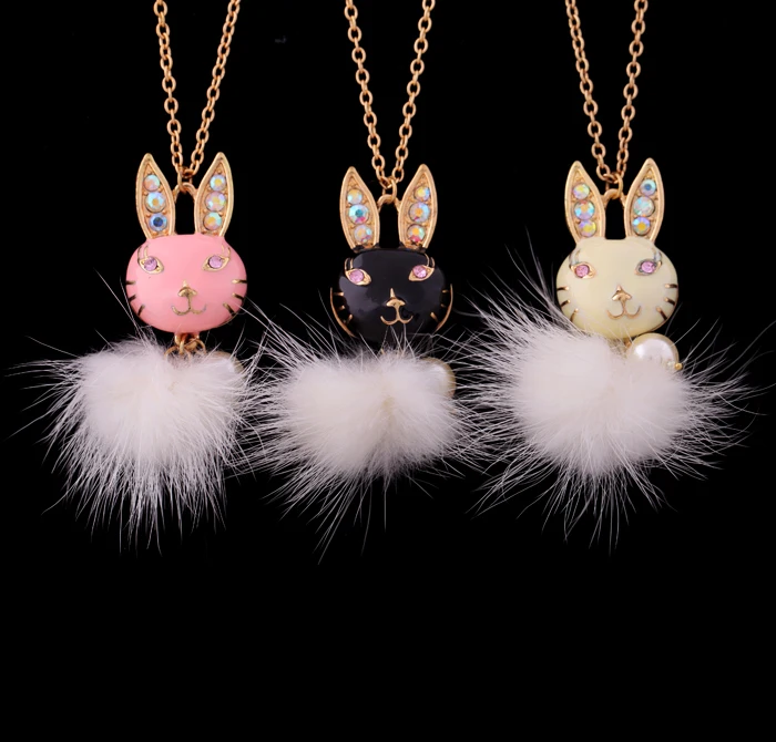 Красивое модное милое ожерелье кролик 2016 новое летнее платье ювелирное