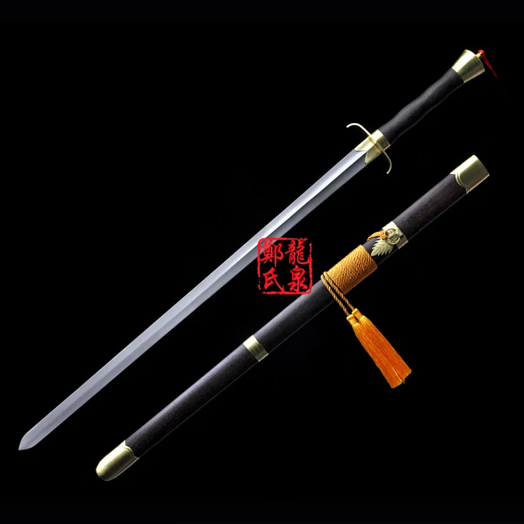 Античный китайский меч гибкое лезвие сложенная сталь ручной работы прямые мечи