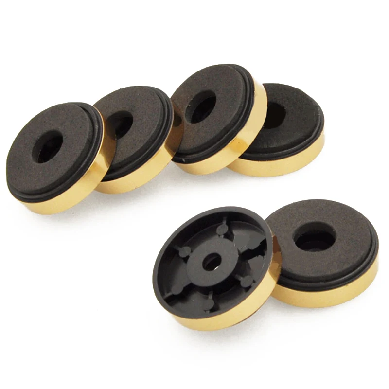 

4pcs Professional Isolation Feet Pad 30X8mm Gold Plastic Isolation Feet Stand For AMP Amplifier Speaker