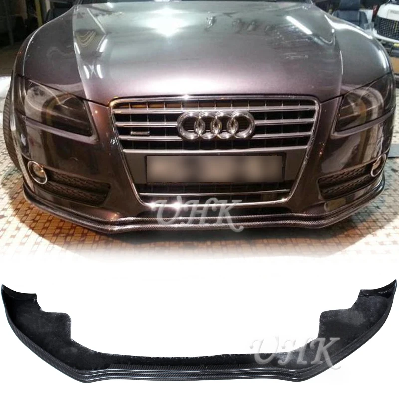 UHK для Audi A5 углеродное волокно передний бампер диффузор губ автомобильный