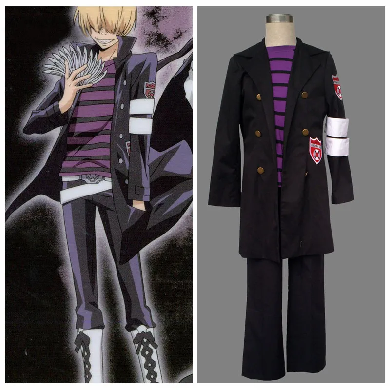 

Ainclu Free Shipping Katekyo Hitman Reborn Belphegor Anime Cosplay Brand Costumes Customize for plus size adults and kid