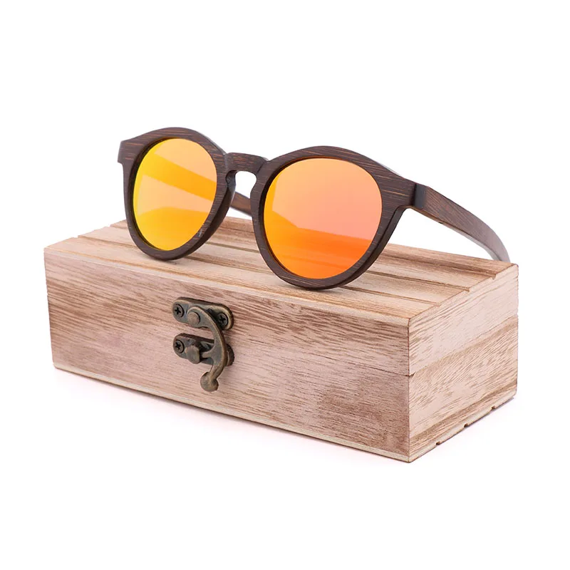 Orange WoodBox Стиль ретро тренд зеленая защита окружающей среды оригинальные бамбуковые деревянные ретро модные женские солнцезащитные очки поляризованные солнцезащитные очки - Цвет линз: Orange WoodBox