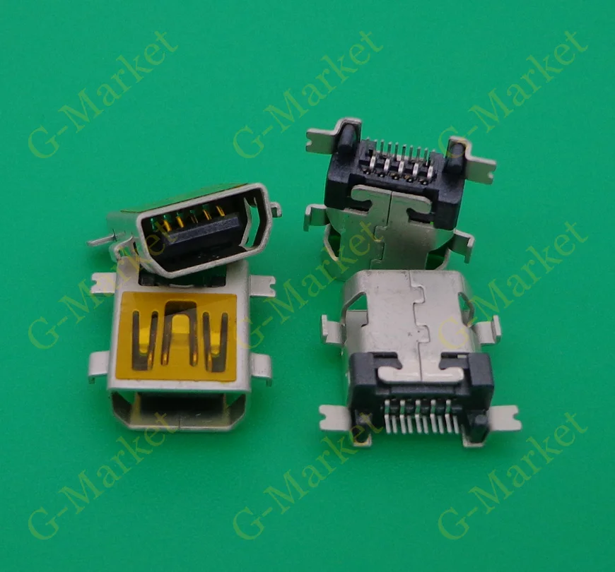 1000X Mini micro USB розетка MINI 5P Женский SMD соединитель интерфейс 10Pin|l connector|interface usb |