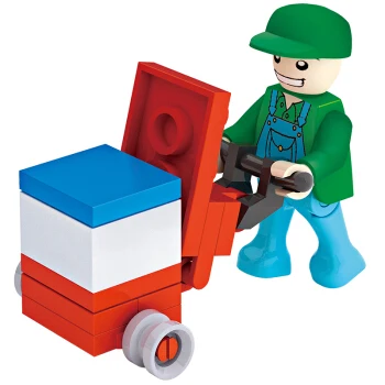 COGO City Series Transport Truck Forklift Anthem фигурки строительные блоки наборы кирпичи детские