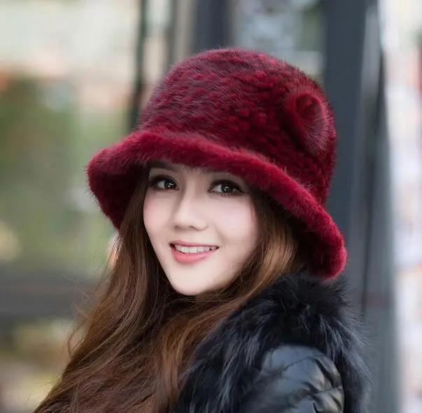 Женские шапки 2021 новая зимняя меховая шапка из натуральной норки Повседневная