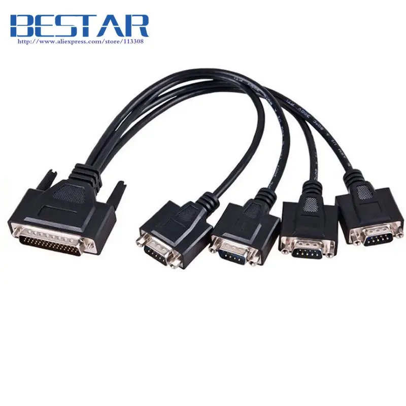 RS422 RS 422 DB44 pin to 4x DB9 cable серийные кабели адаптера для PCI карты на 4 x / 485 карты|pin cable|pin