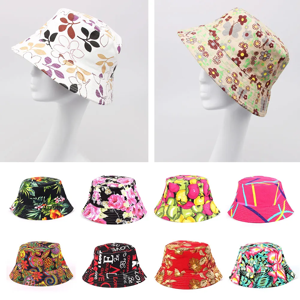 Летние повседневные женская панама анти-УФ Цветочные женские шапки с широкими