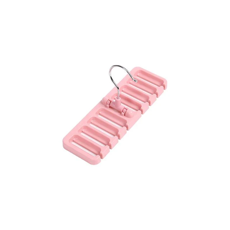 23cmx7.5cm pink Стеллаж для хранения, органайзер для галстуков, вращающаяся вешалка для галстуков, держатель для галстуков, стеллаж для хранения больших ремней, полка для шелковых шарфов, многофункциональная стойка - Цвет: 23cmx7.5cm pink