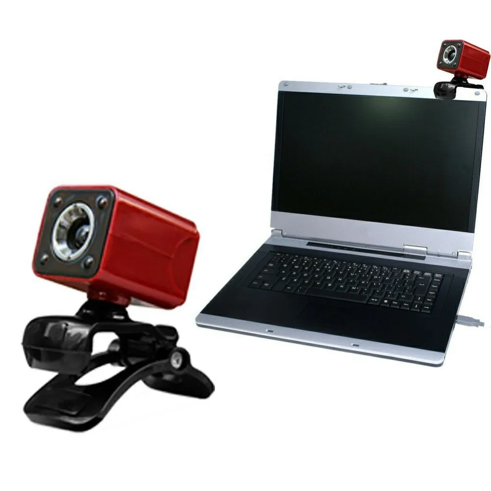Basix usb-веб-камера камера высокой четкости HD Камера 4 светодиодный индикаторы Usb компьютерная веб-камера с микрофоном 360 градусов веб-Камера для компьютера