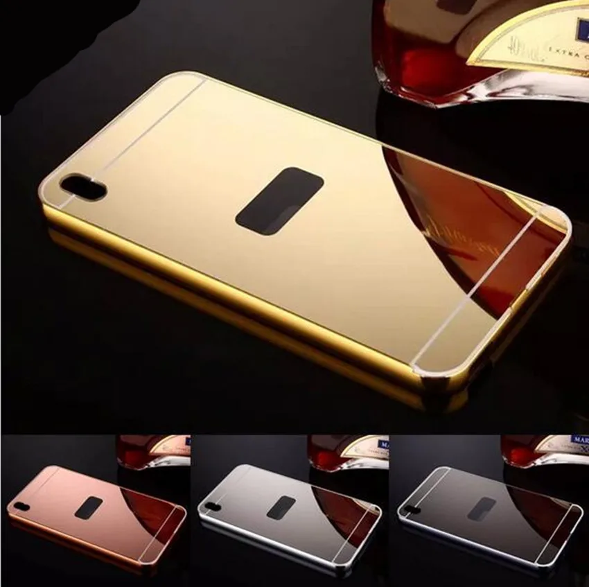 Новый корпус для HTC 816 зеркальная задняя крышка чехол и алюминиевая металлическая