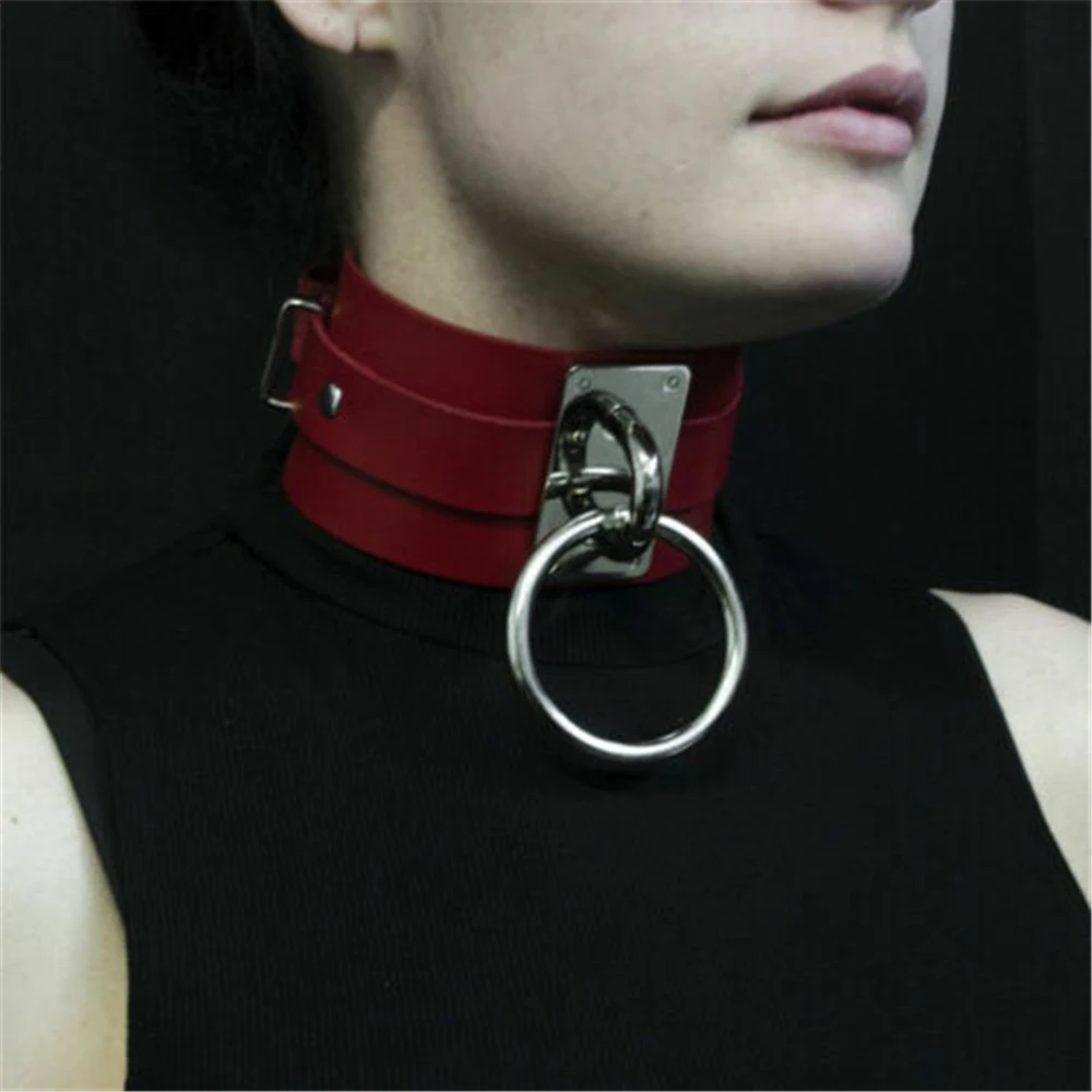 Women Fashion Punk Gothic Wide PU Leather O Circle Collar Choker Necklace | Украшения и аксессуары