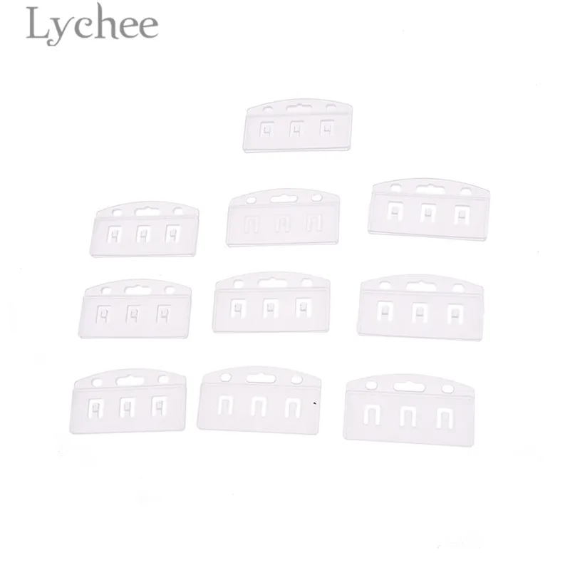 Lychee срок службы 10 шт. прозрачный пол держатели идентификационных карт