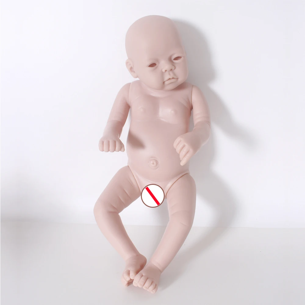 20inch Doll Parts Reborn Kit For 50 cm girl Bebe Unpainted Blank Soft silicone Full Vinyl Body | Игрушки и хобби