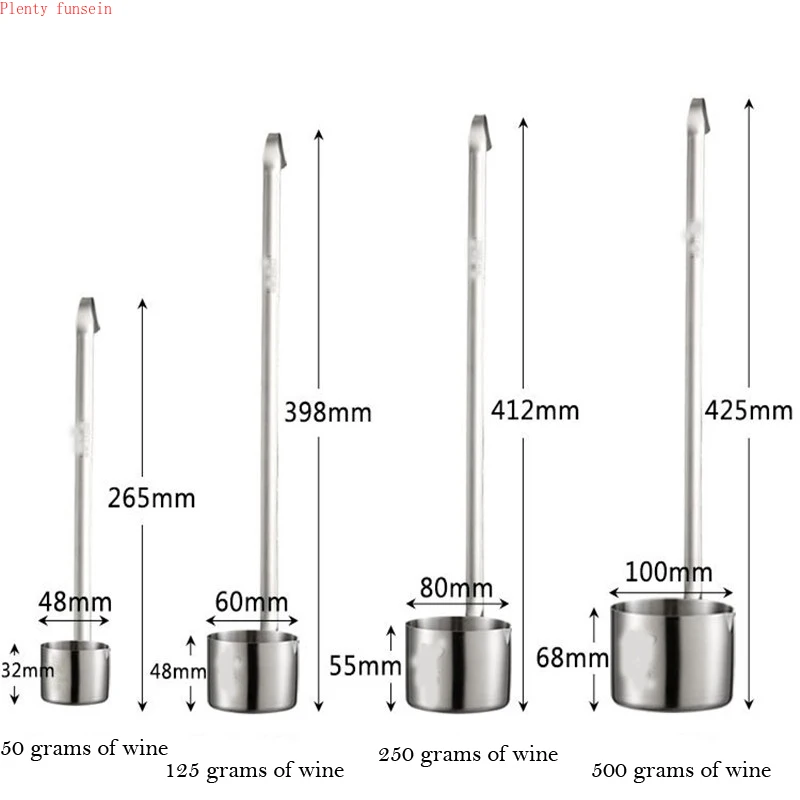 

304 Stainless steel jigger wine extractor spoon hanger oil extraction raiser device measuring with long handle