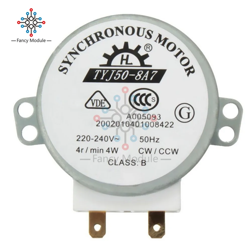Поворотный стол для микроволновки 220-240 В переменного тока 50 Гц CW/CCW синхронный