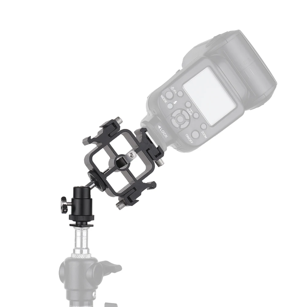 Тройной кронштейн холодного башмака для вспышки Speedlite держатель зонта