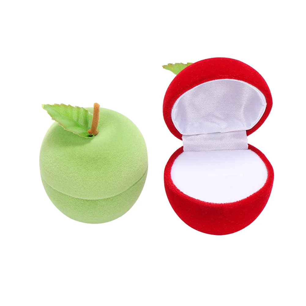 1 шт. бархатный чехол для хранения ювелирных изделий в виде яблока | Украшения и