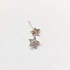 Женские серьги со звездой и цирконом, из серебра 925 пробы